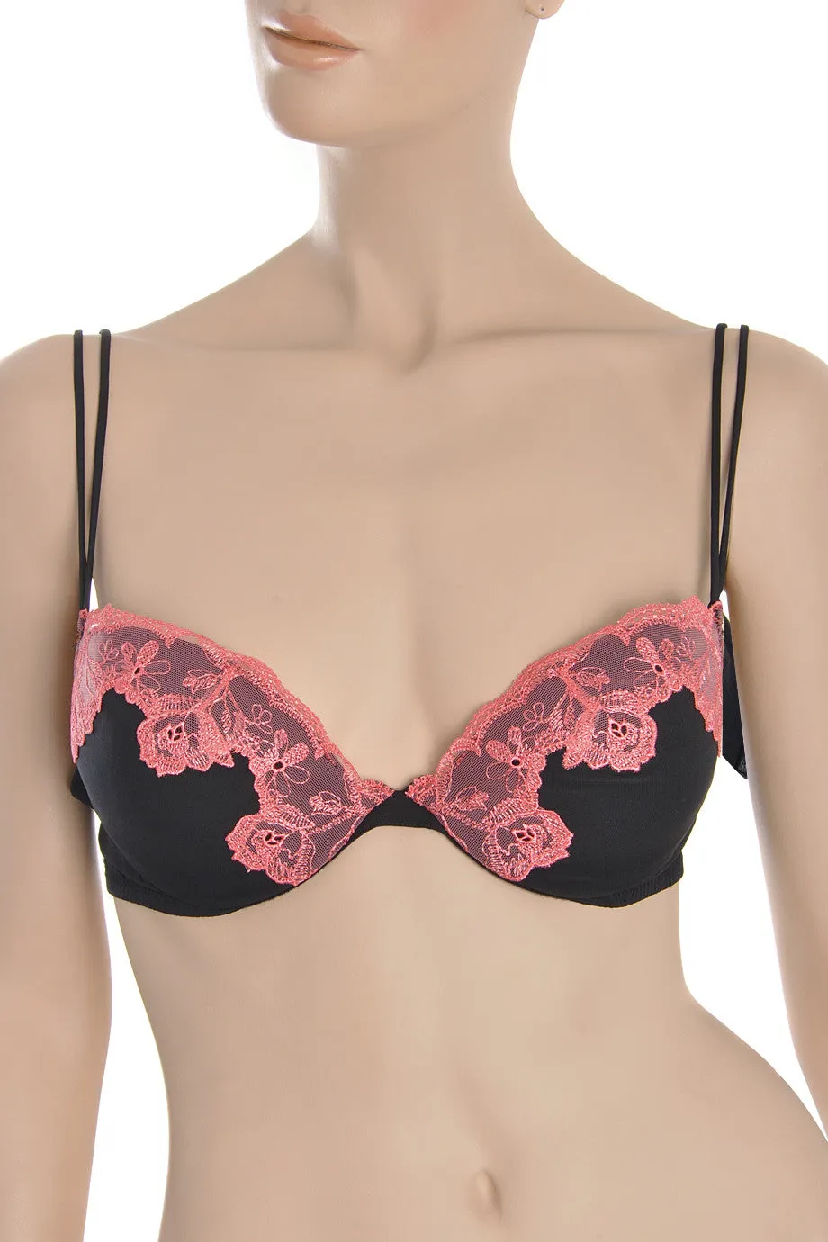 CORAL ROSES Black Bra