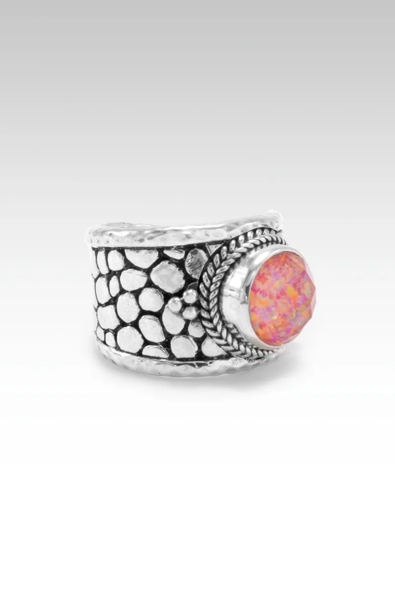 Create Change Ring™ in Alizarin Crimson Simulated Opal Quartz Doublet