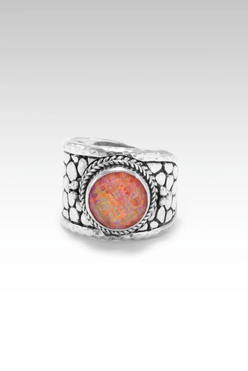 Create Change Ring™ in Alizarin Crimson Simulated Opal Quartz Doublet