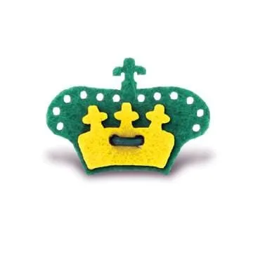 Crown Lapel Pin - Nicklaus Green with Huckleberry Yellow