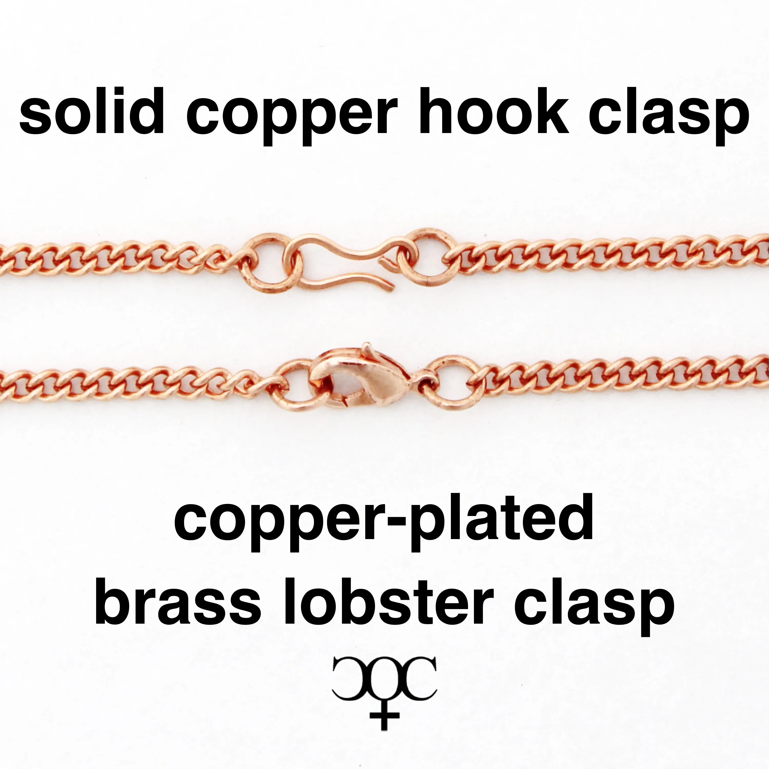 Custom Size Copper Curb Chain Anklet AC71M Lightweight 3mm Adjustable Solid Copper Anklet Chain Custom Size