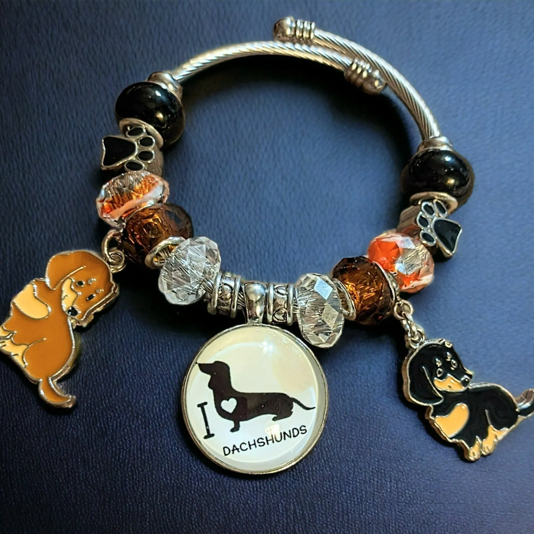 Dachshund Lover Euro Cuff Wrap Bracelet