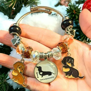 Dachshund Lover Euro Cuff Wrap Bracelet