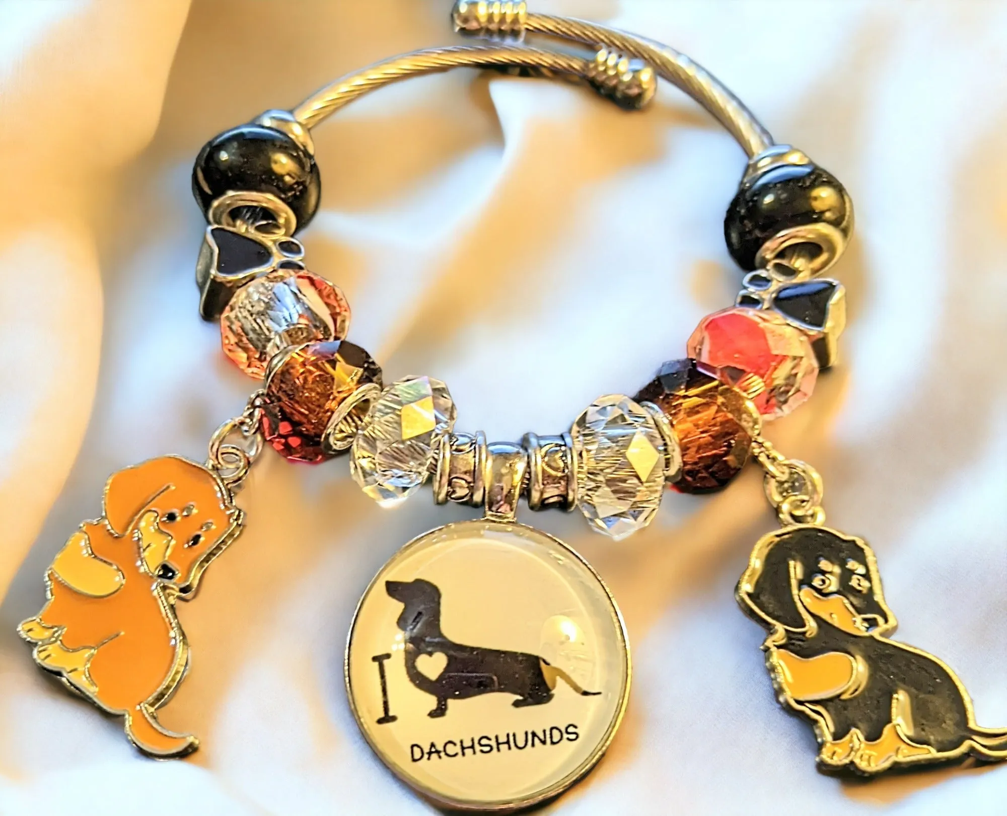 Dachshund Lover Euro Cuff Wrap Bracelet