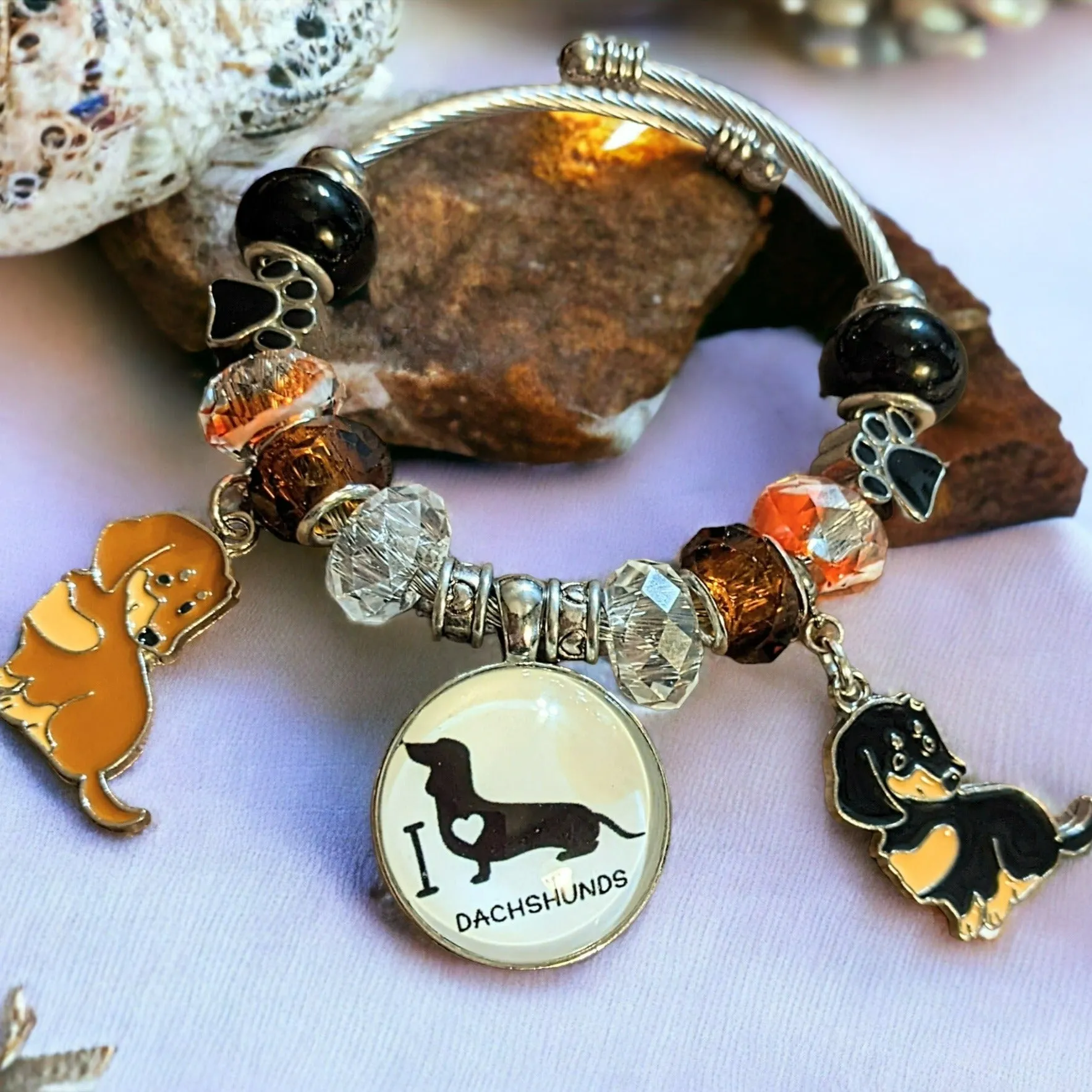 Dachshund Lover Euro Cuff Wrap Bracelet