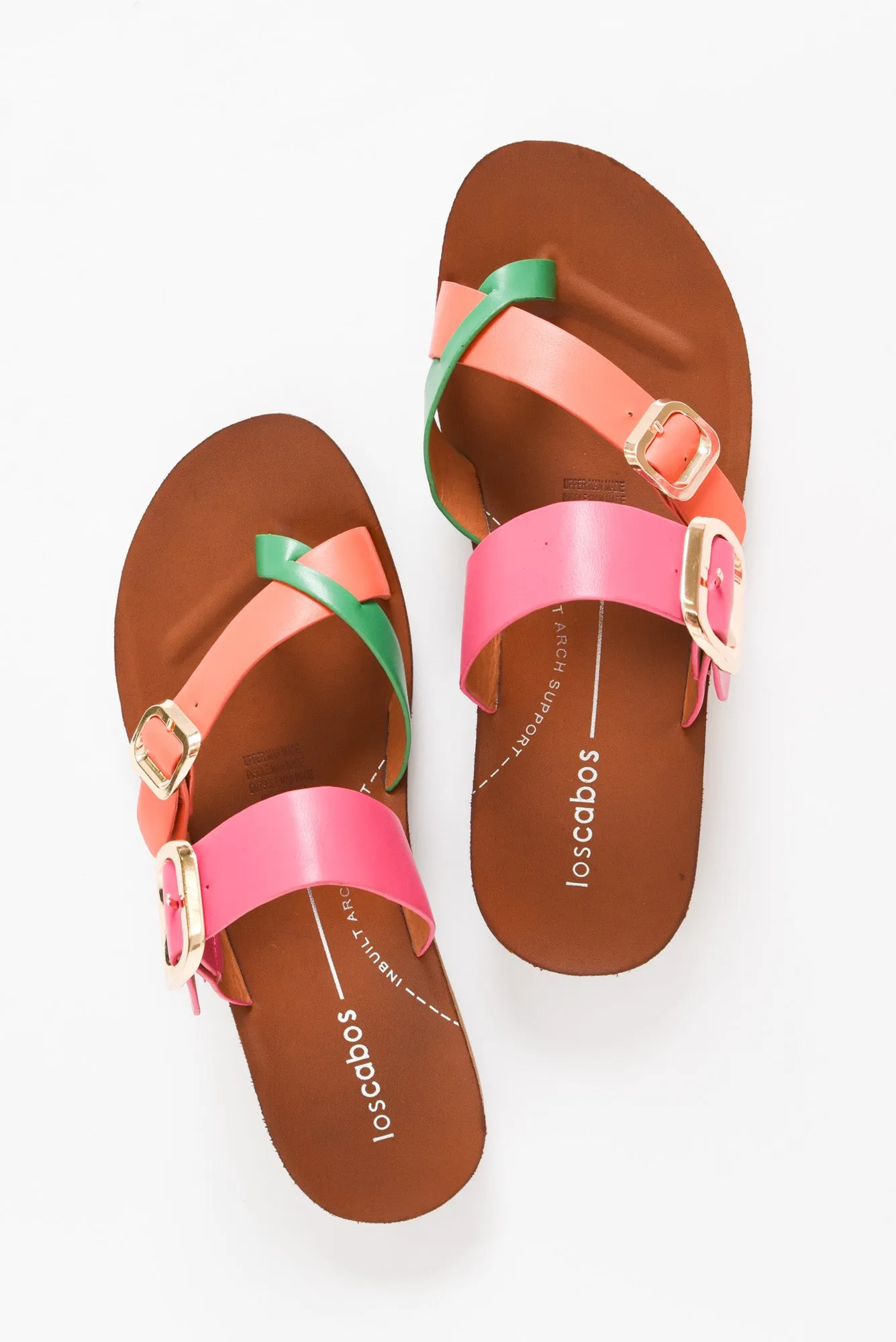 Dany Pink Tropical Buckle Slide