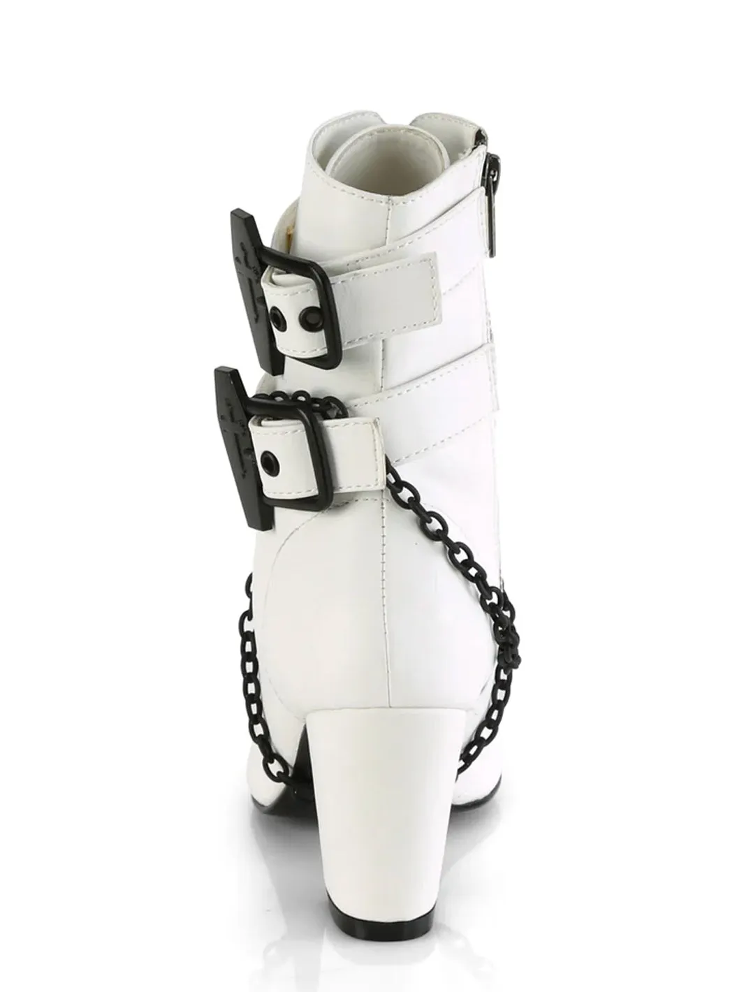 DEMONIA VIVIKA-128 - WHITE VEGAN LEATHER ✰ PRE ORDER ✰