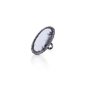 Dendritic Opal Ring