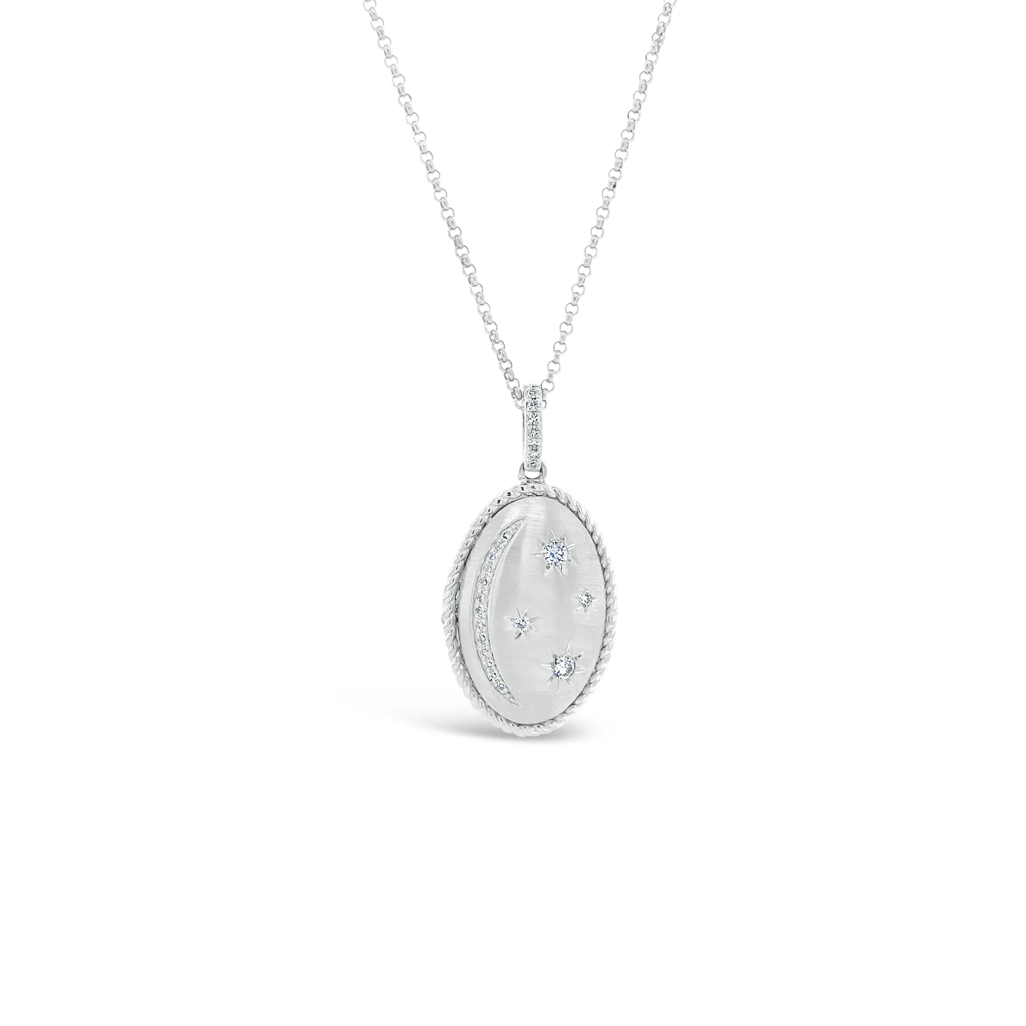 Diamond Celestial Locket Necklace