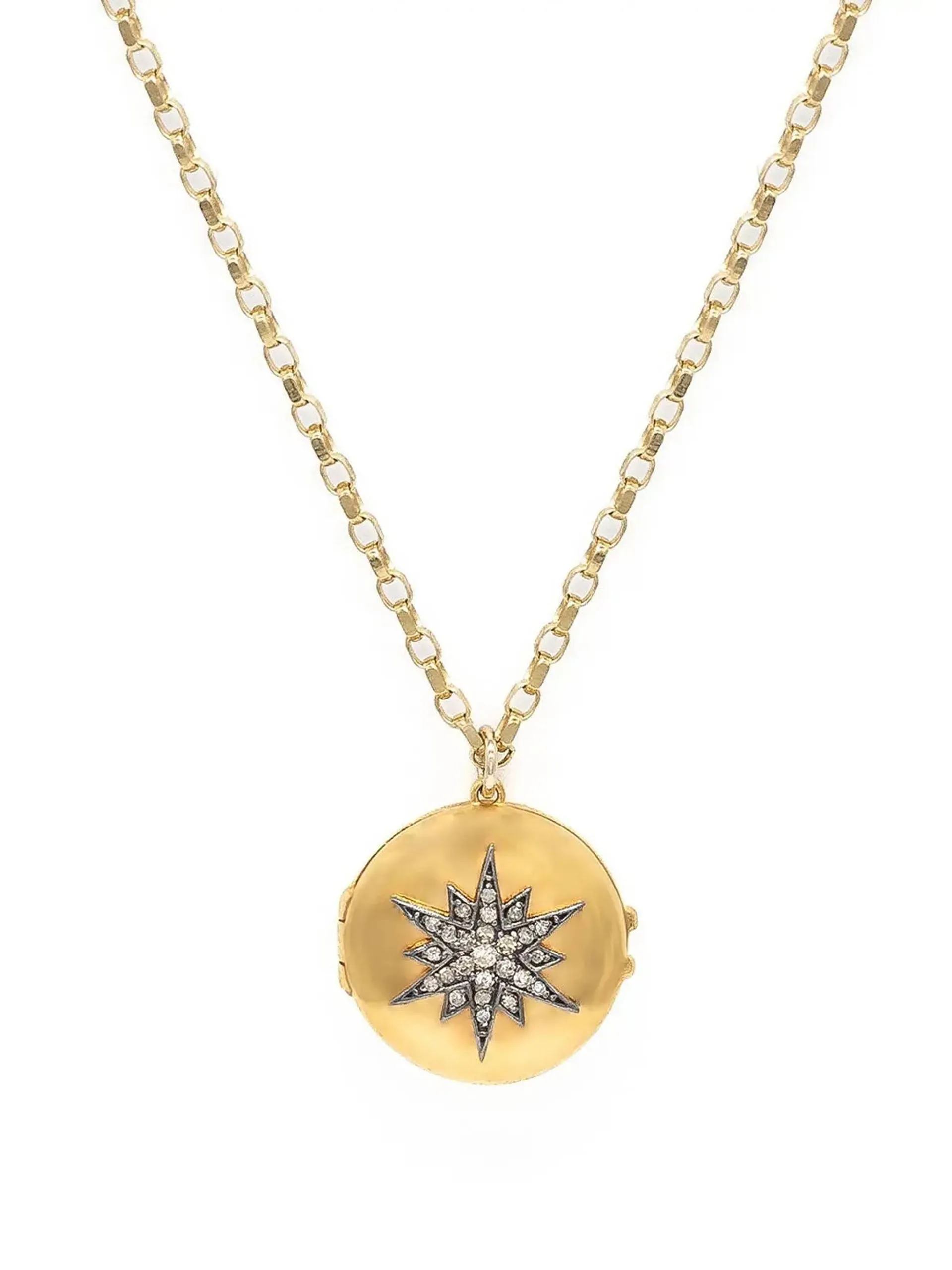 Diamond guiding star locket