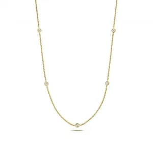 Diamond Jewellery 18K Yellow Gold Diamond Necklace NDQ103