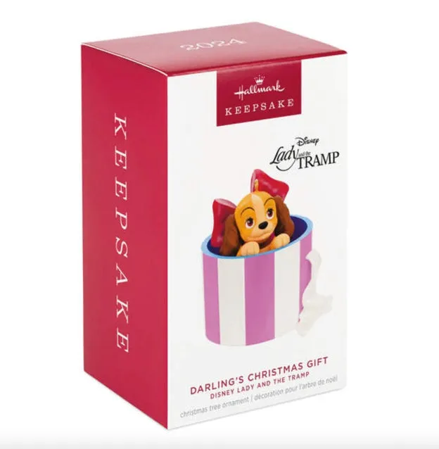 Disney Lady and the Tramp Darling's Christmas Gift Ornament