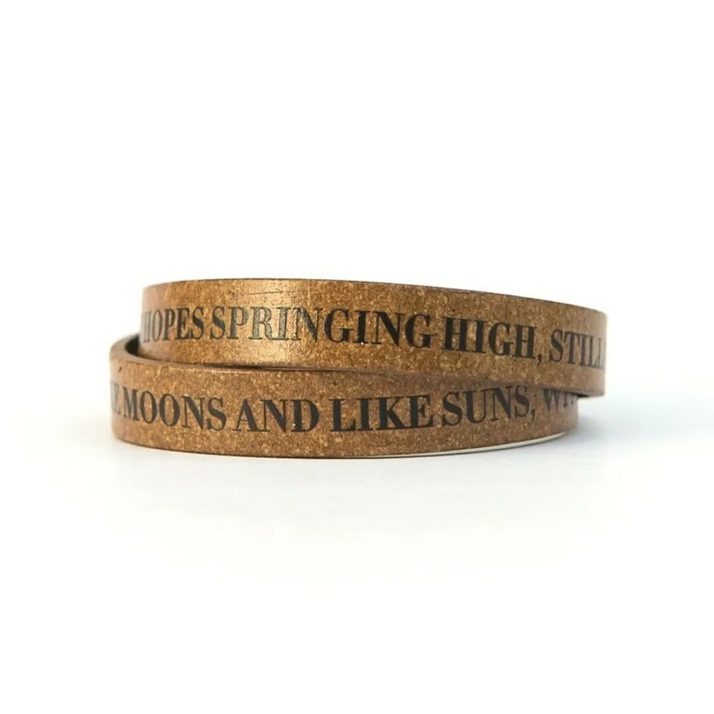 Double Wrap Recycled Leather Bracelet - Still I'll Rise