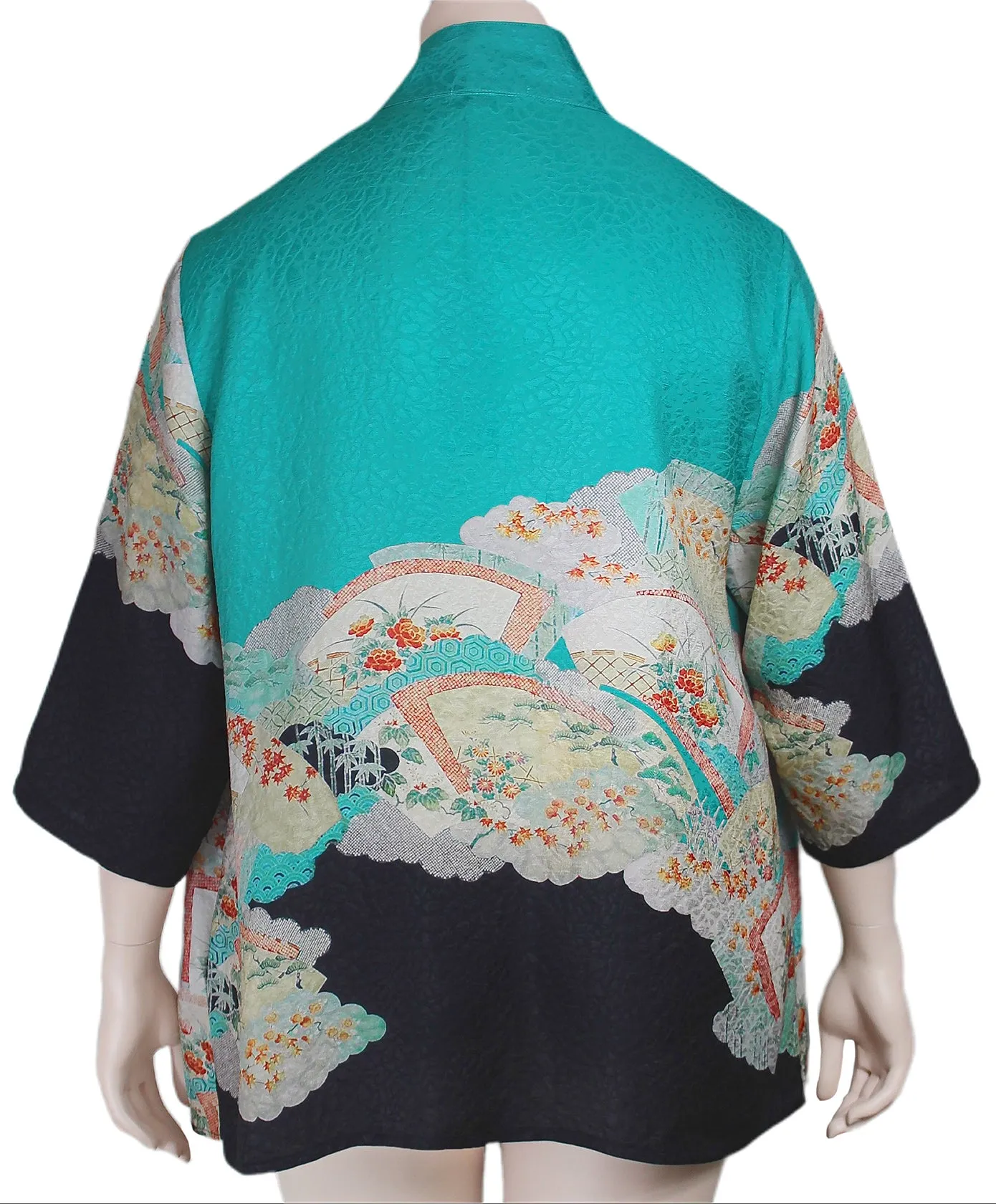 Dressori Silk Border Print Jacket