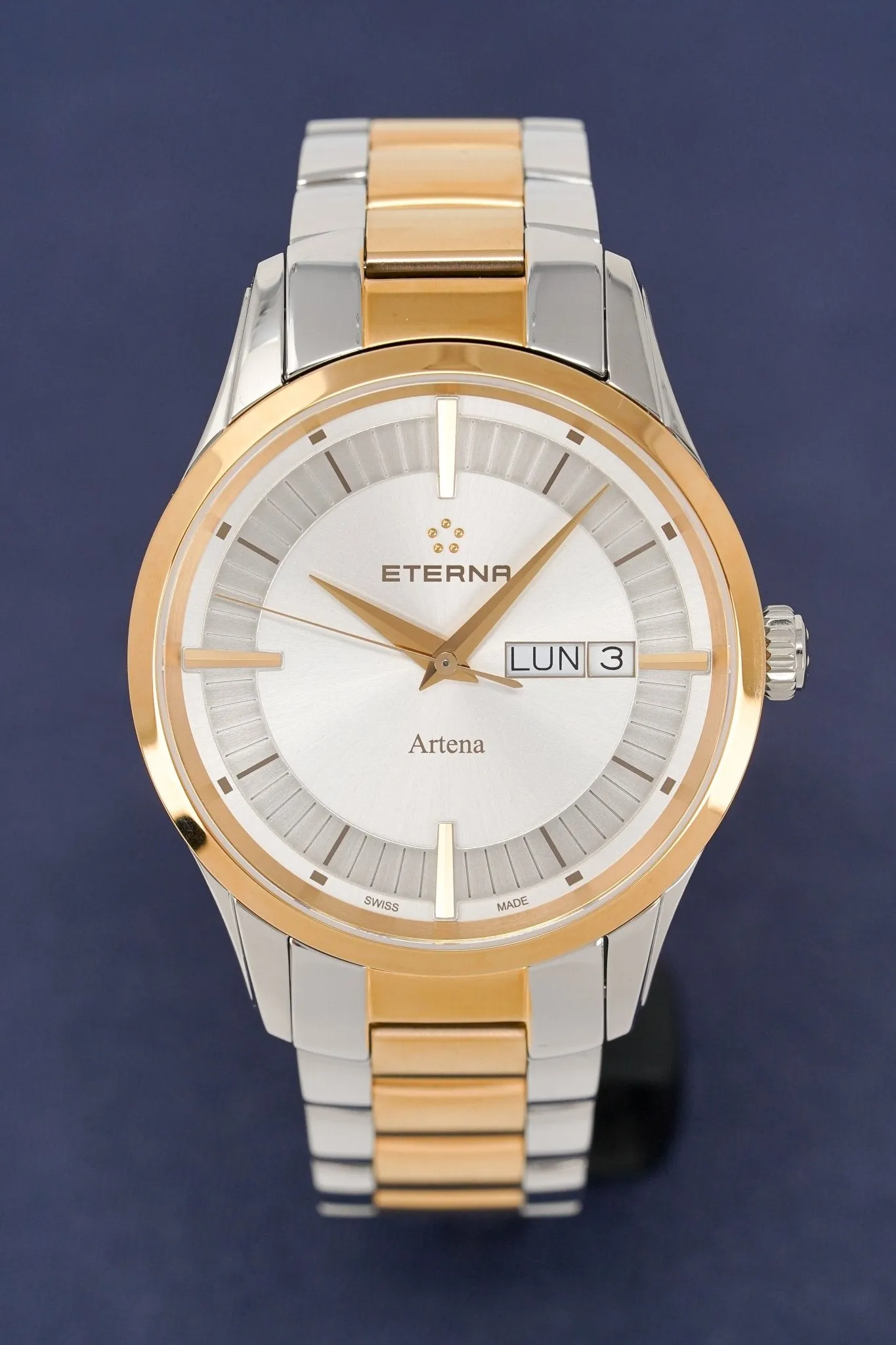 Eterna Watch Men's Artena Steel Rose PVD Quartz 2525.53.11.1725