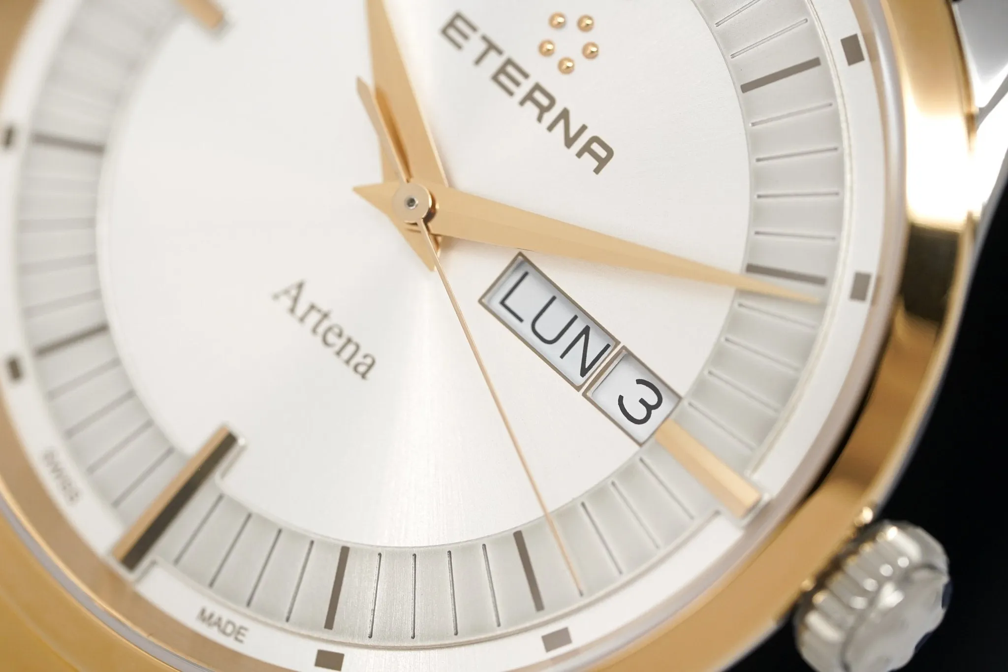 Eterna Watch Men's Artena Steel Rose PVD Quartz 2525.53.11.1725