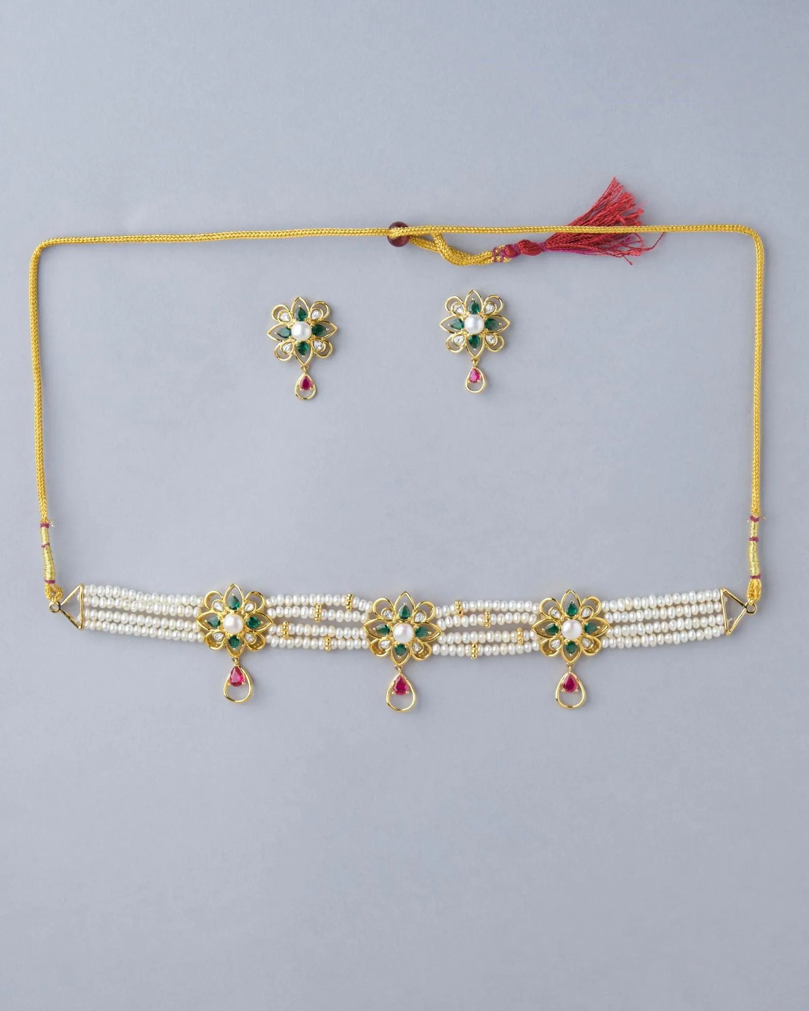 Ethnic Blooming Necklace Set