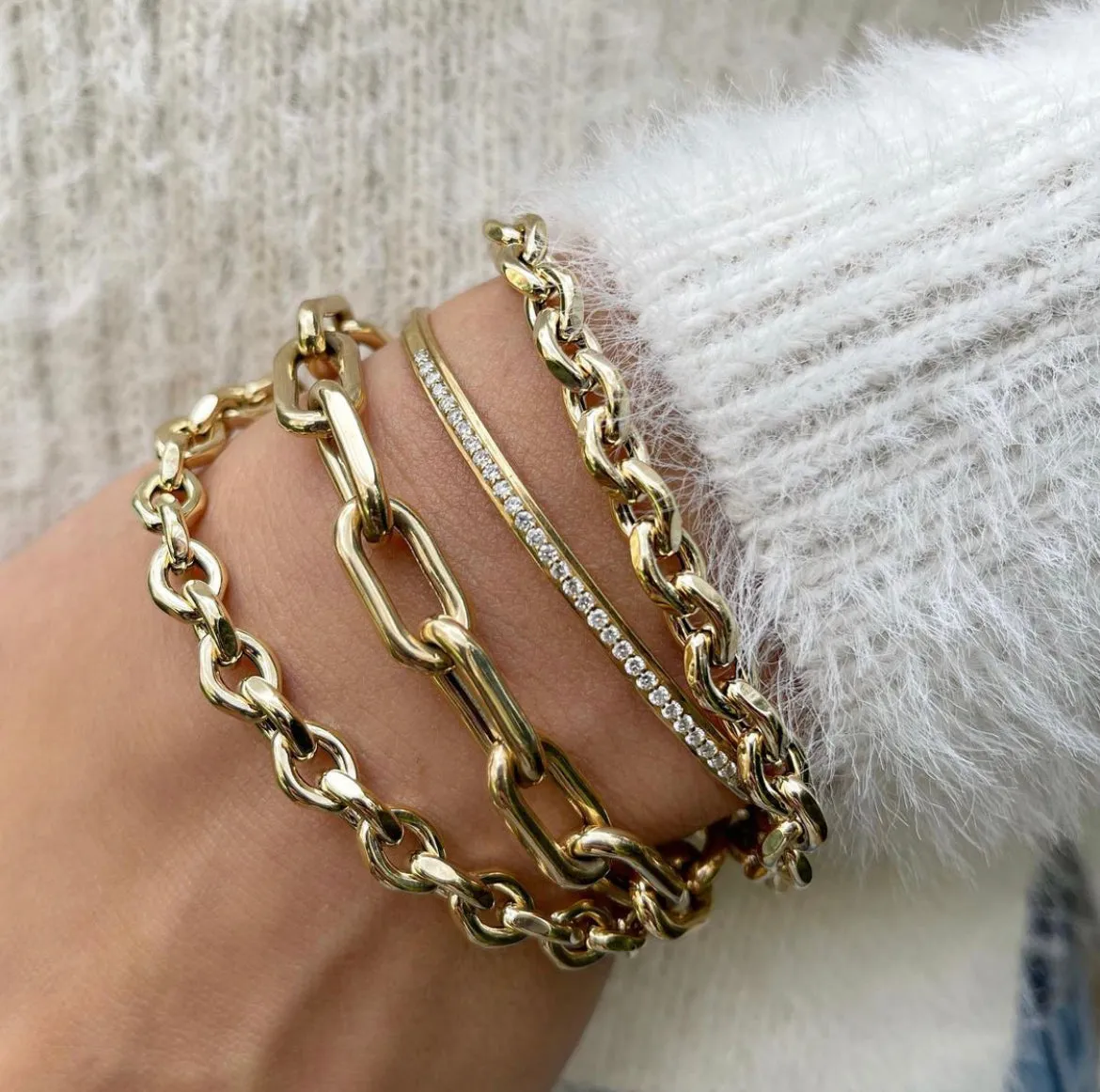 Extra-Large Open Link Bracelet