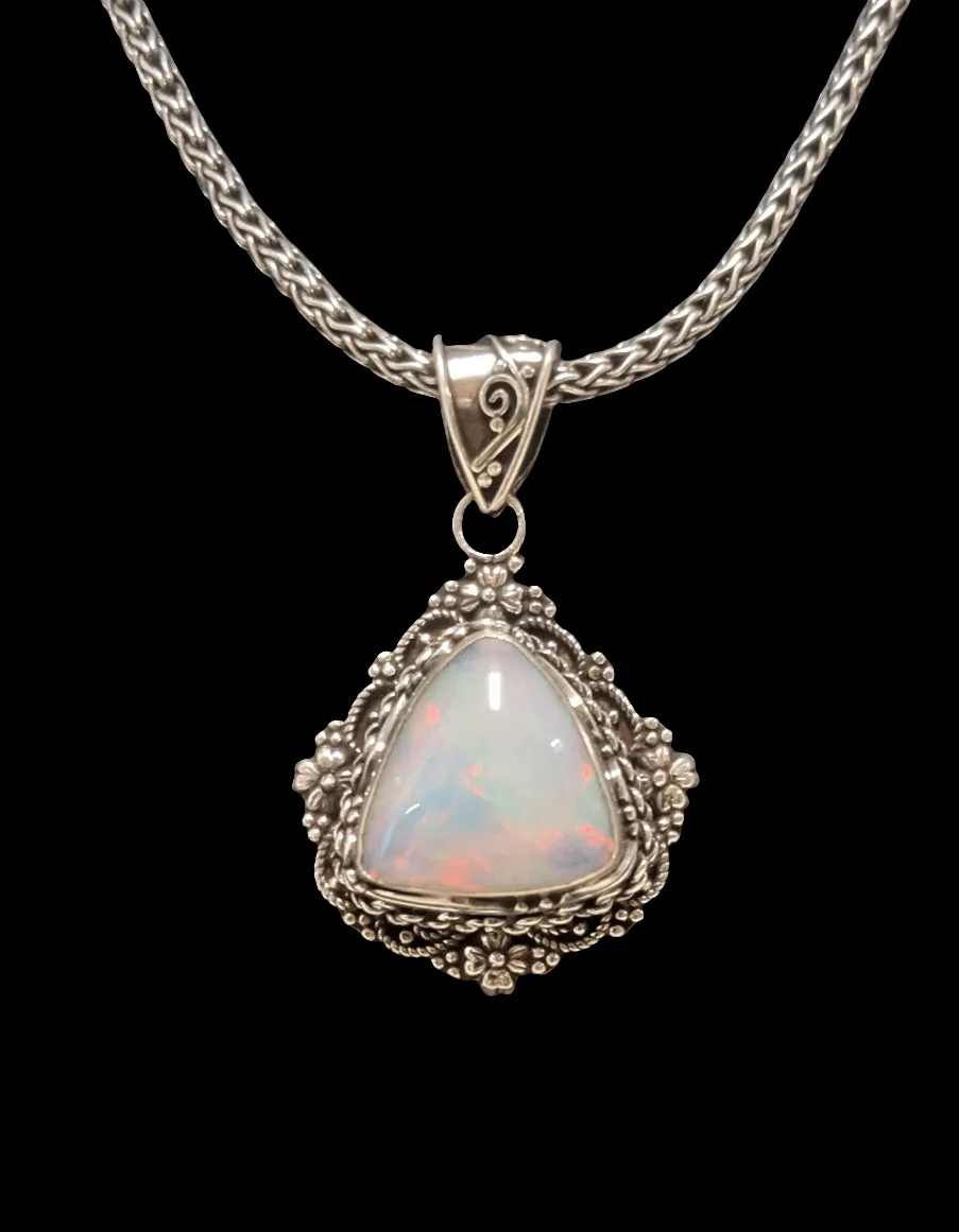 Fiery and Opulent Opal Pendant