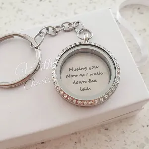 FL1 FLPD3 - Personalized Keyring round CZ Locket