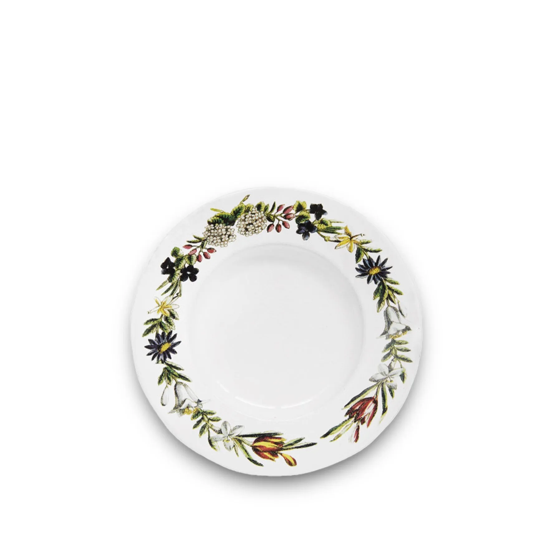 Flowers Crown Deep Plate, 22cm