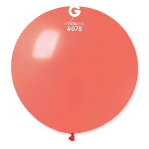 Gemar Latex Balloon #078 Coral 31inch 1 Count Solid Color