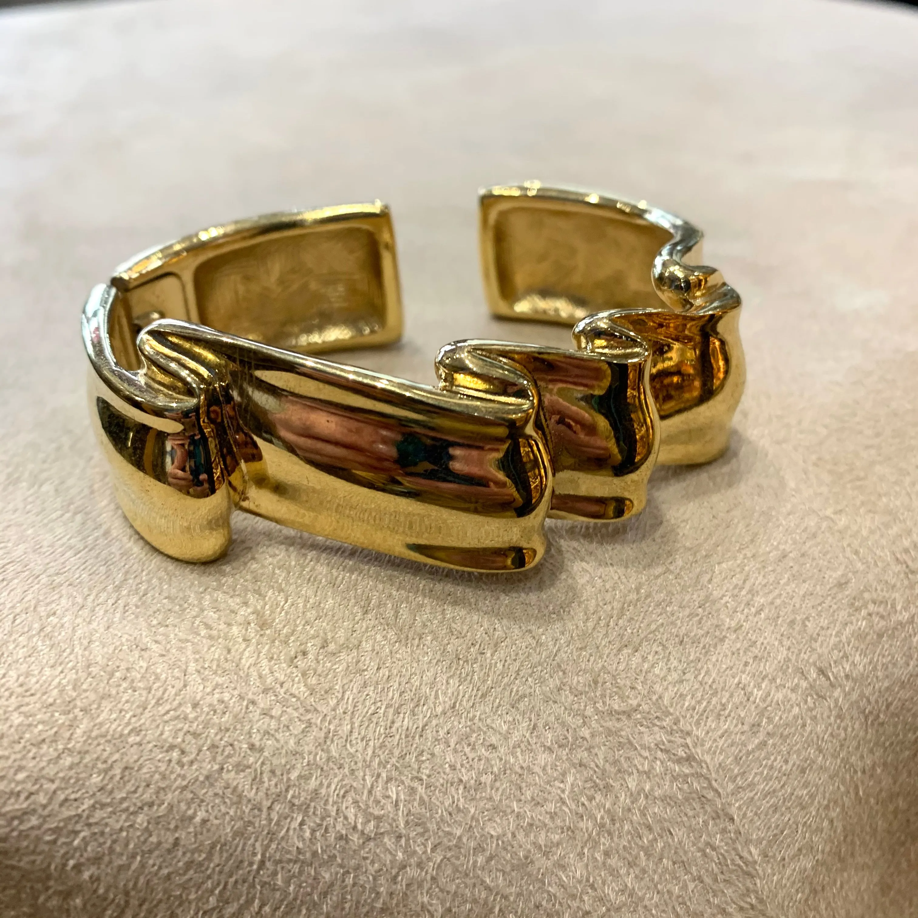 Givenchy Vintage Gold Ribbon Bracelet