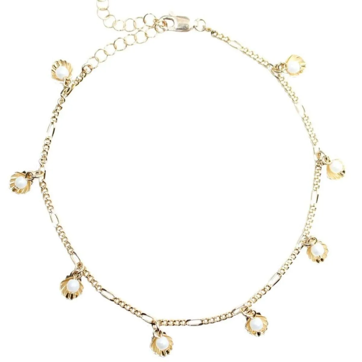 Gold Pinnidea Anklet