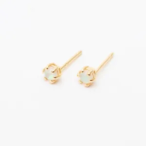 Gold Plated Opalite Prong Studs