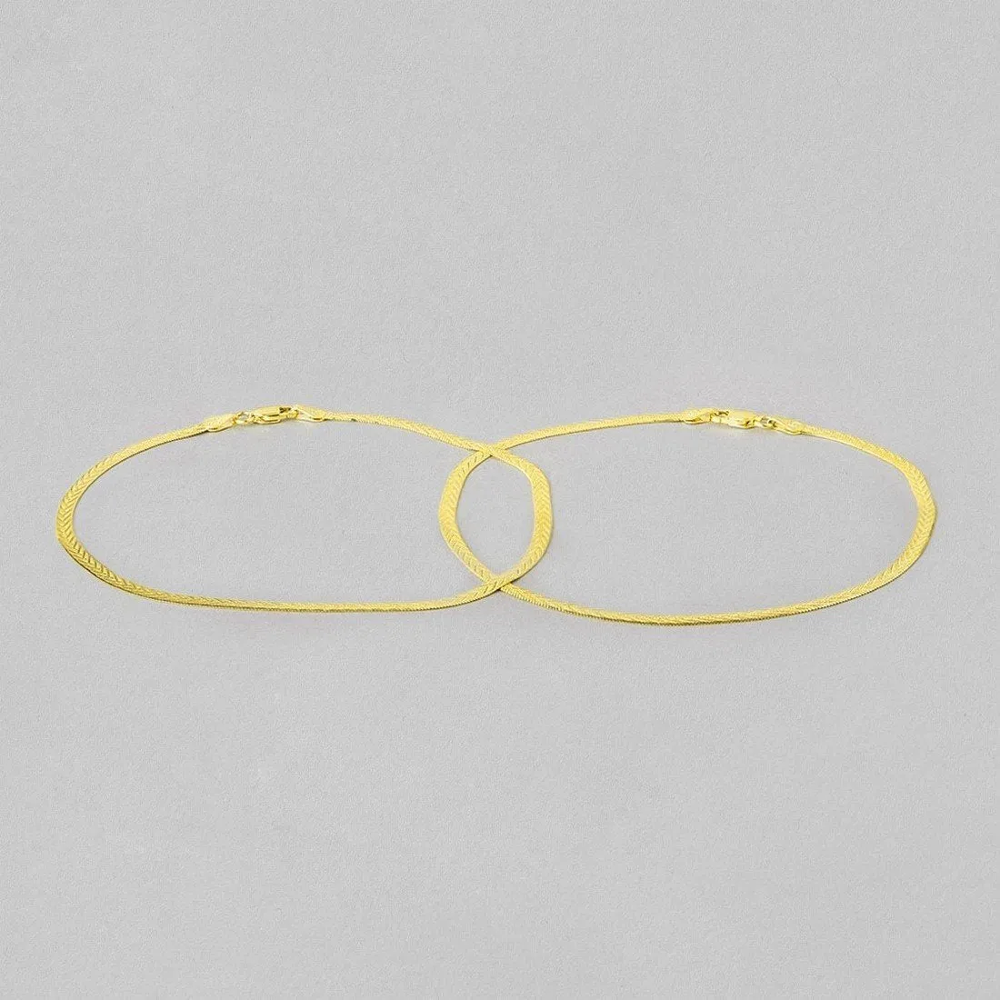 Golden Glow 925 Sterling Silver Women's Anklet