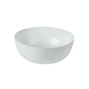 Golden Opal Diwali Plain White Bowl 23cm (Set of 6)