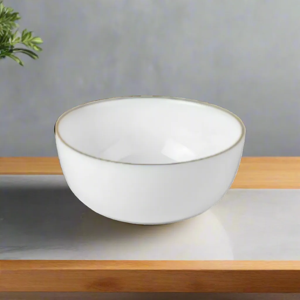 Golden Opal Mikasa Bone Rim Serving Bowl 23cm (Set of 6)