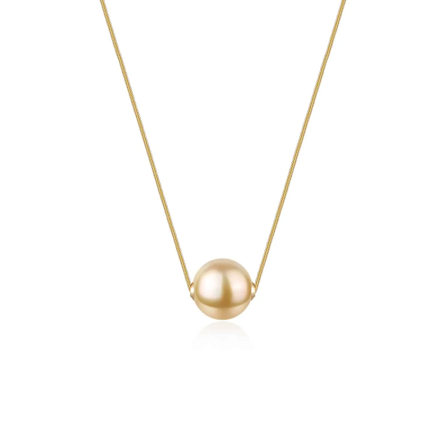 Golden South Sea Pearl Floating Pendant