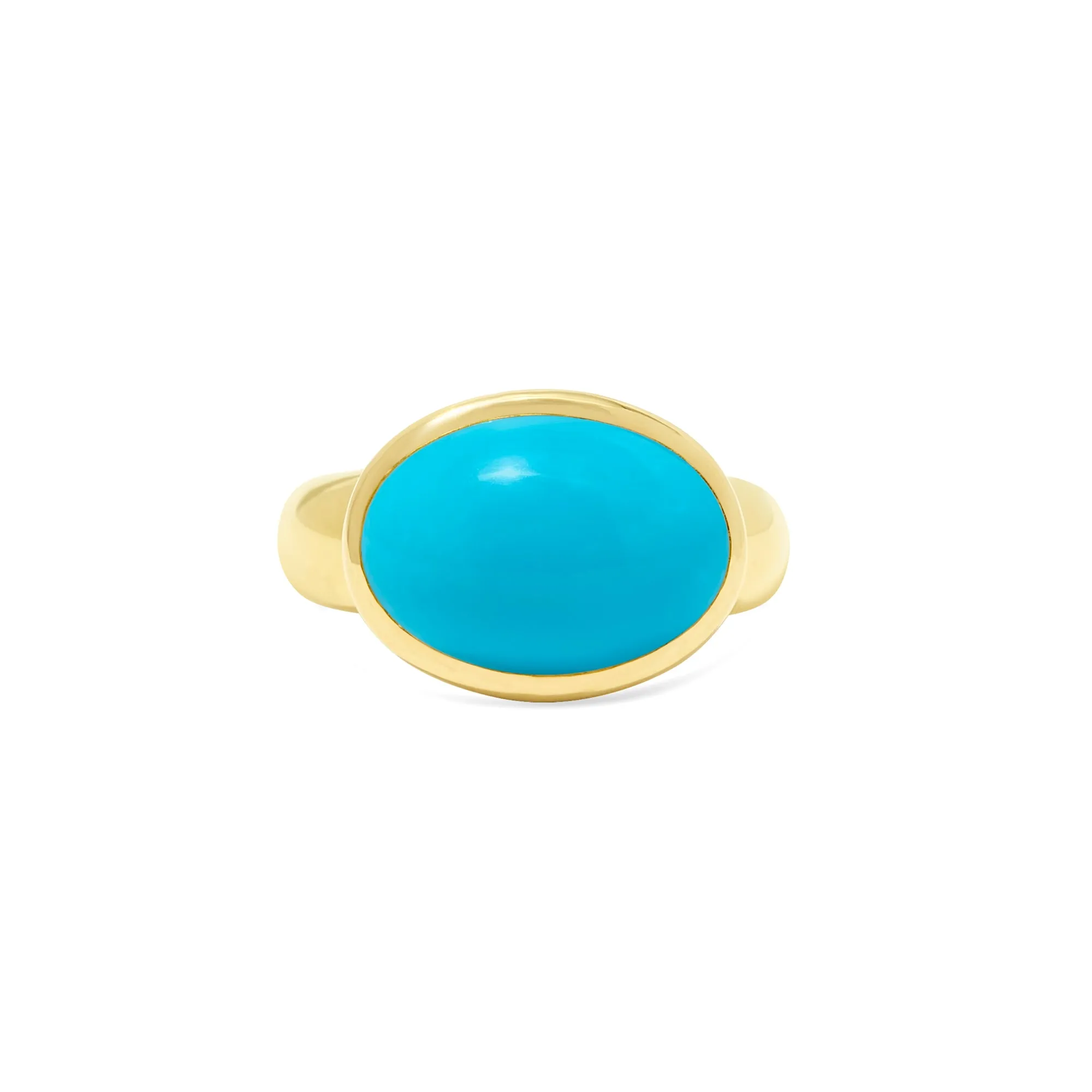 Gumdrop 18K Cabochon Gypsy Ring