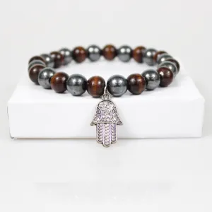 Hamsa Charm Bead Bracelet