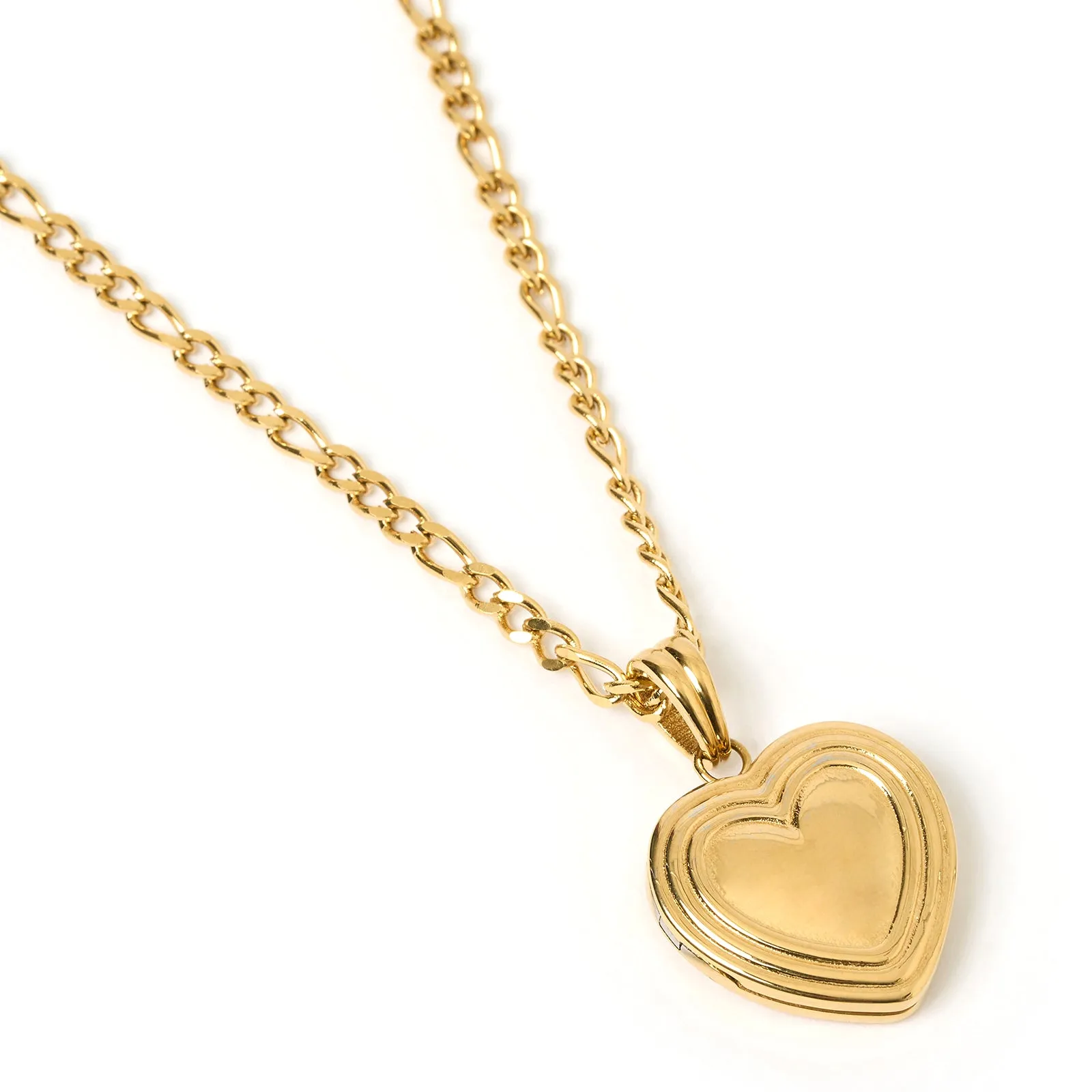 Heart Gold Locket Necklace