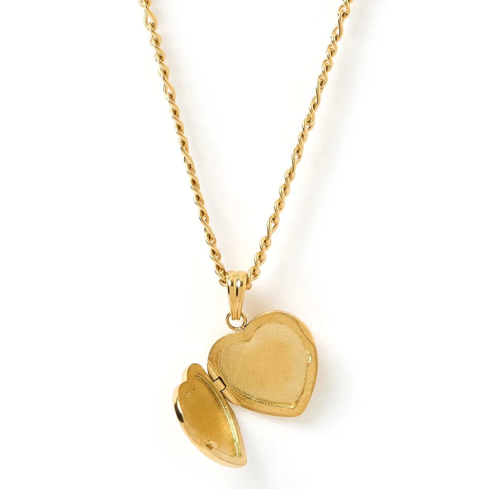 Heart Gold Locket Necklace