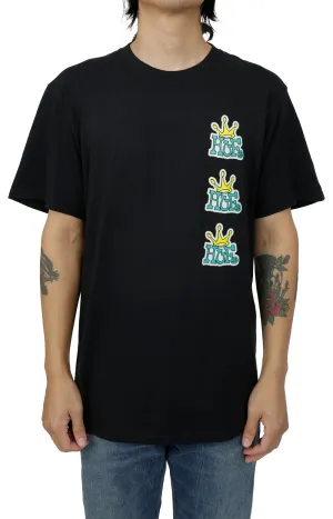 Huf Crown Stack Short Sleeve Tee - Black