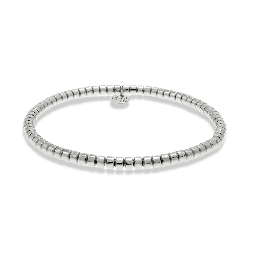 Hulchi Belluni 18K White Gold Stretch Bracelet