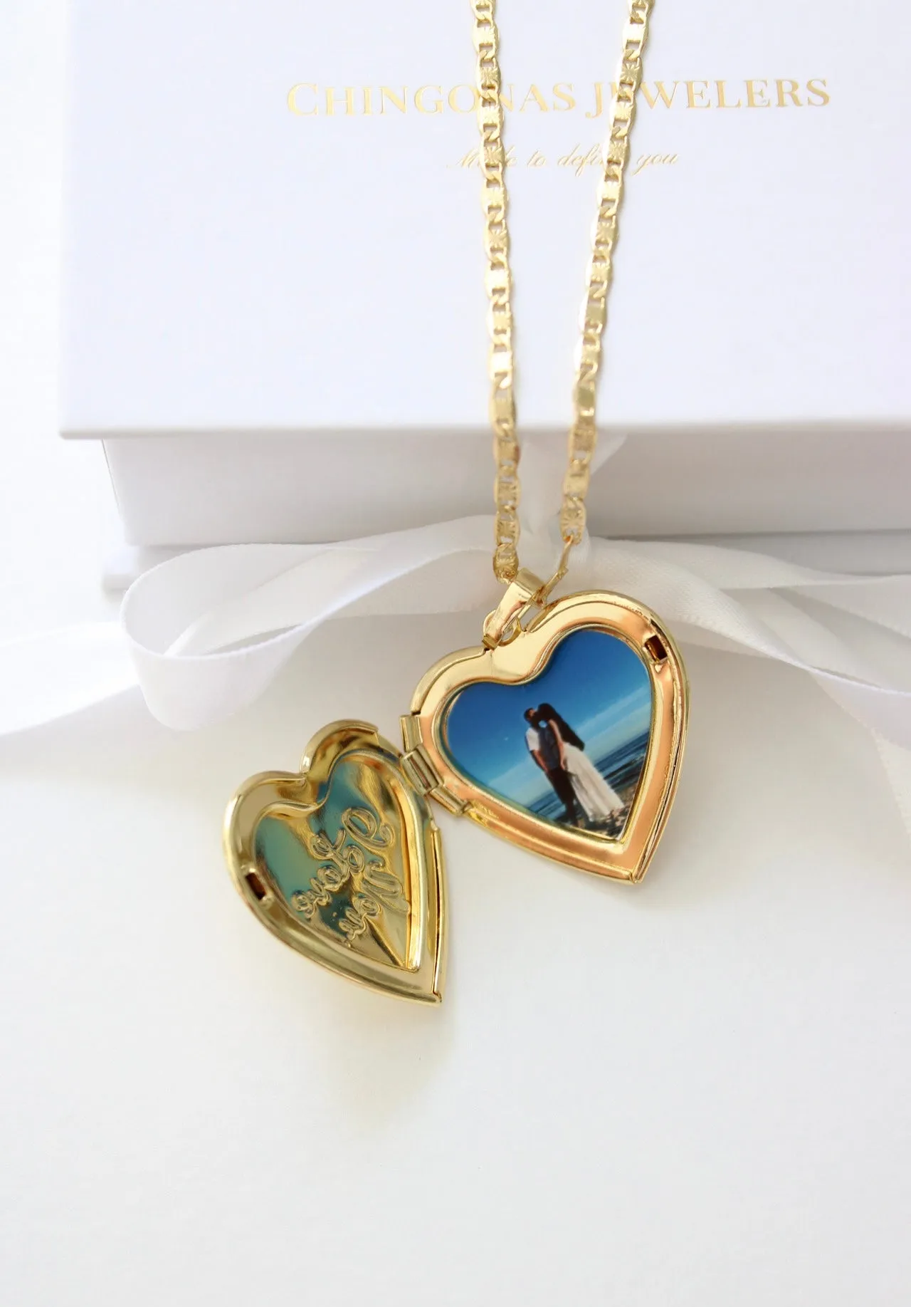 I Love You Photo Locket Necklace