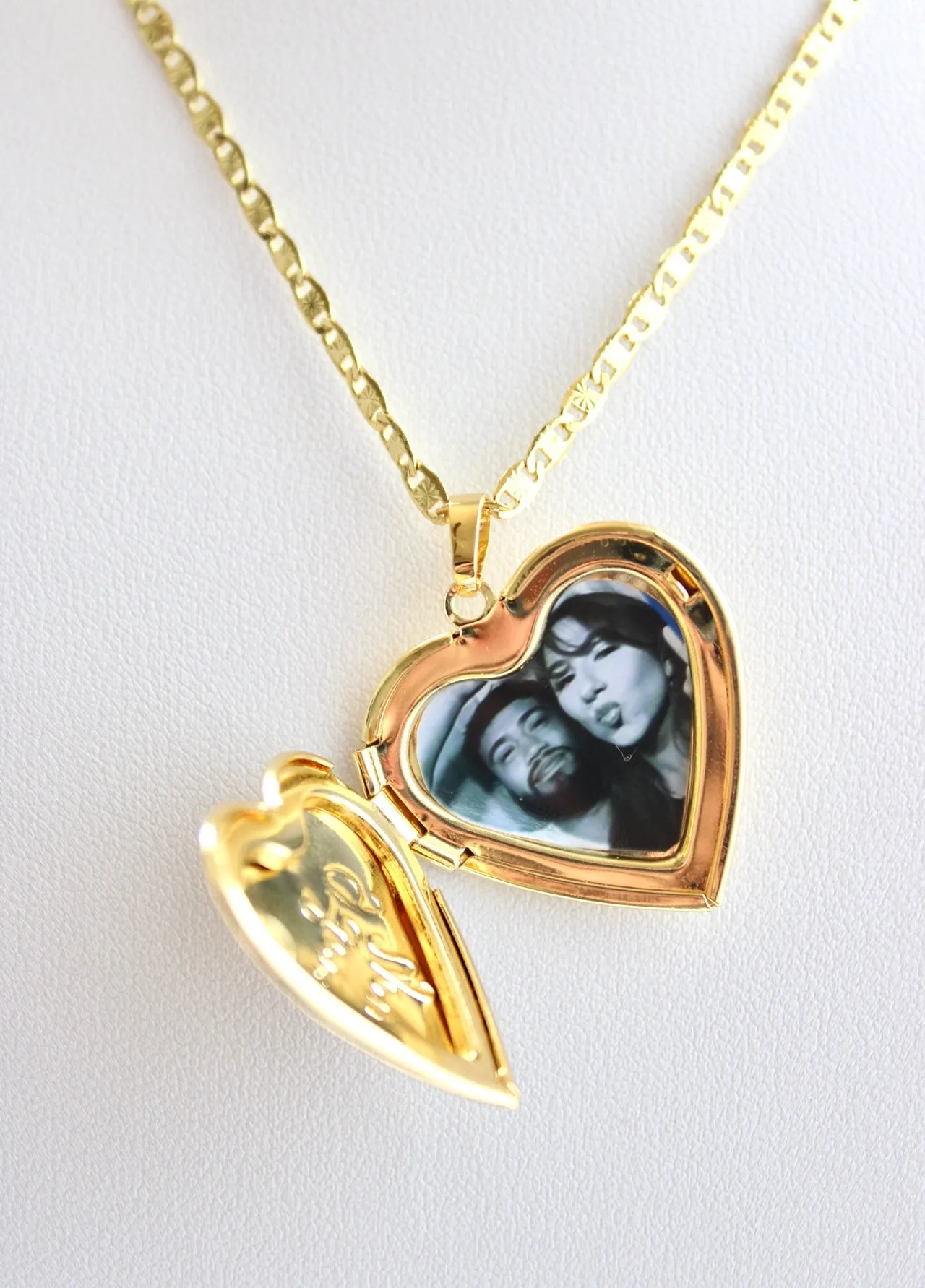 I Love You Photo Locket Necklace