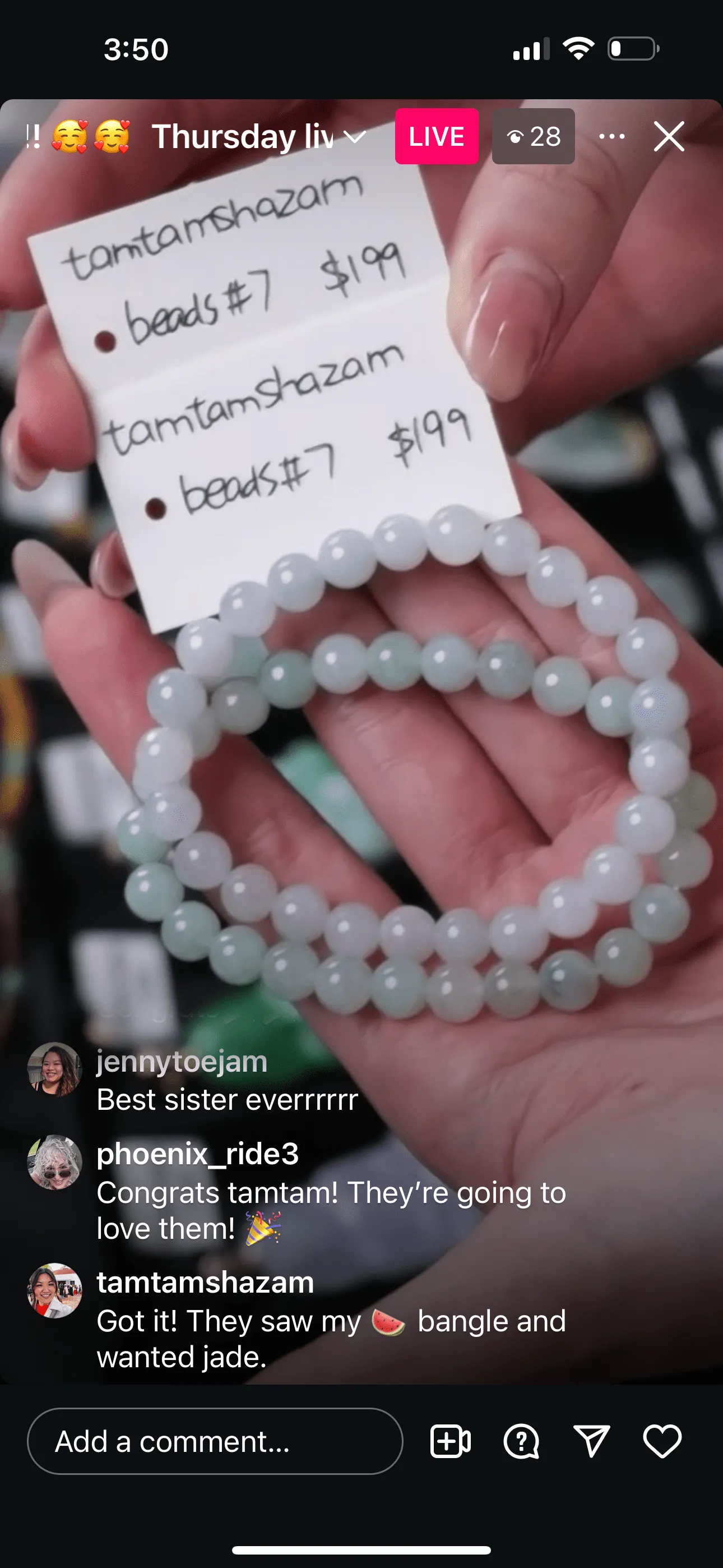 IG Live "Natural Burmese Jadeite Jade Beaded Bracelet" (Live Pick) (11/21/24) X3