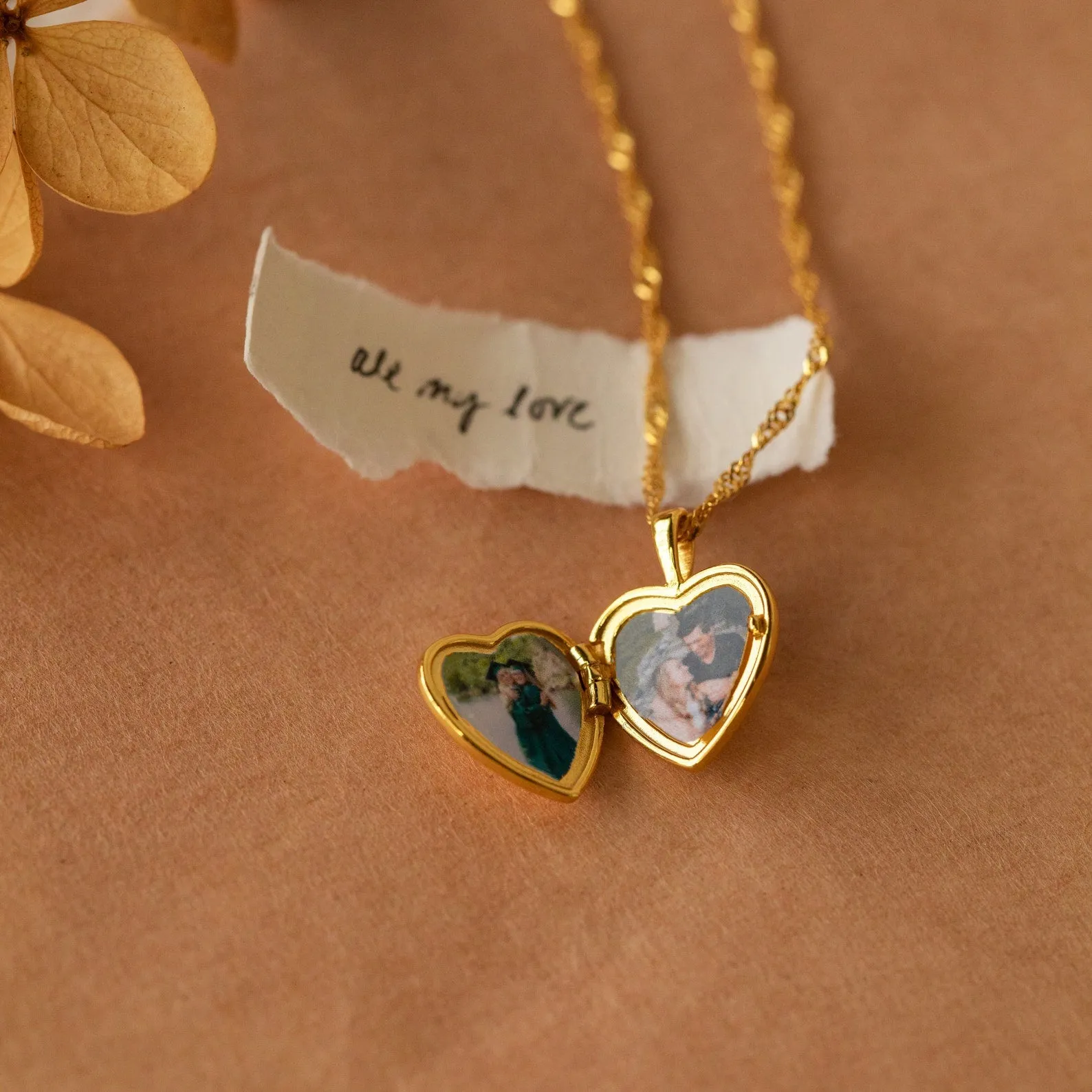 Initial Heart Locket Necklace