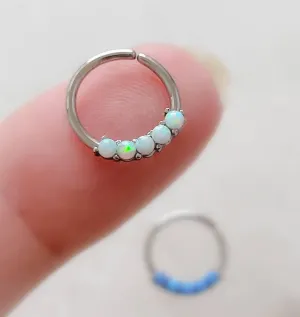 Iridescent Opal Septum Ring