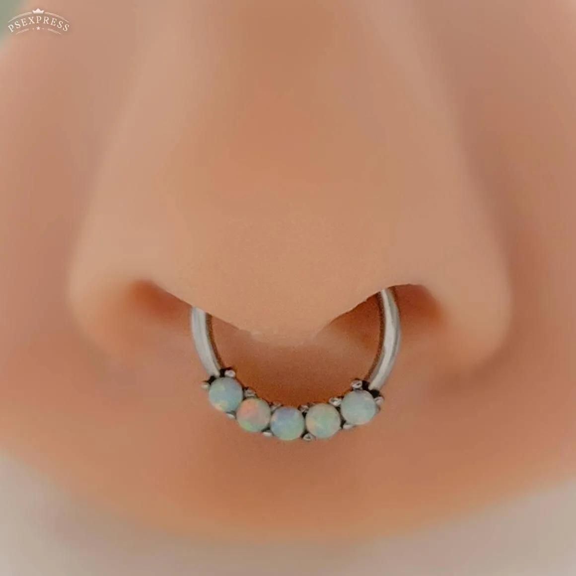 Iridescent Opal Septum Ring