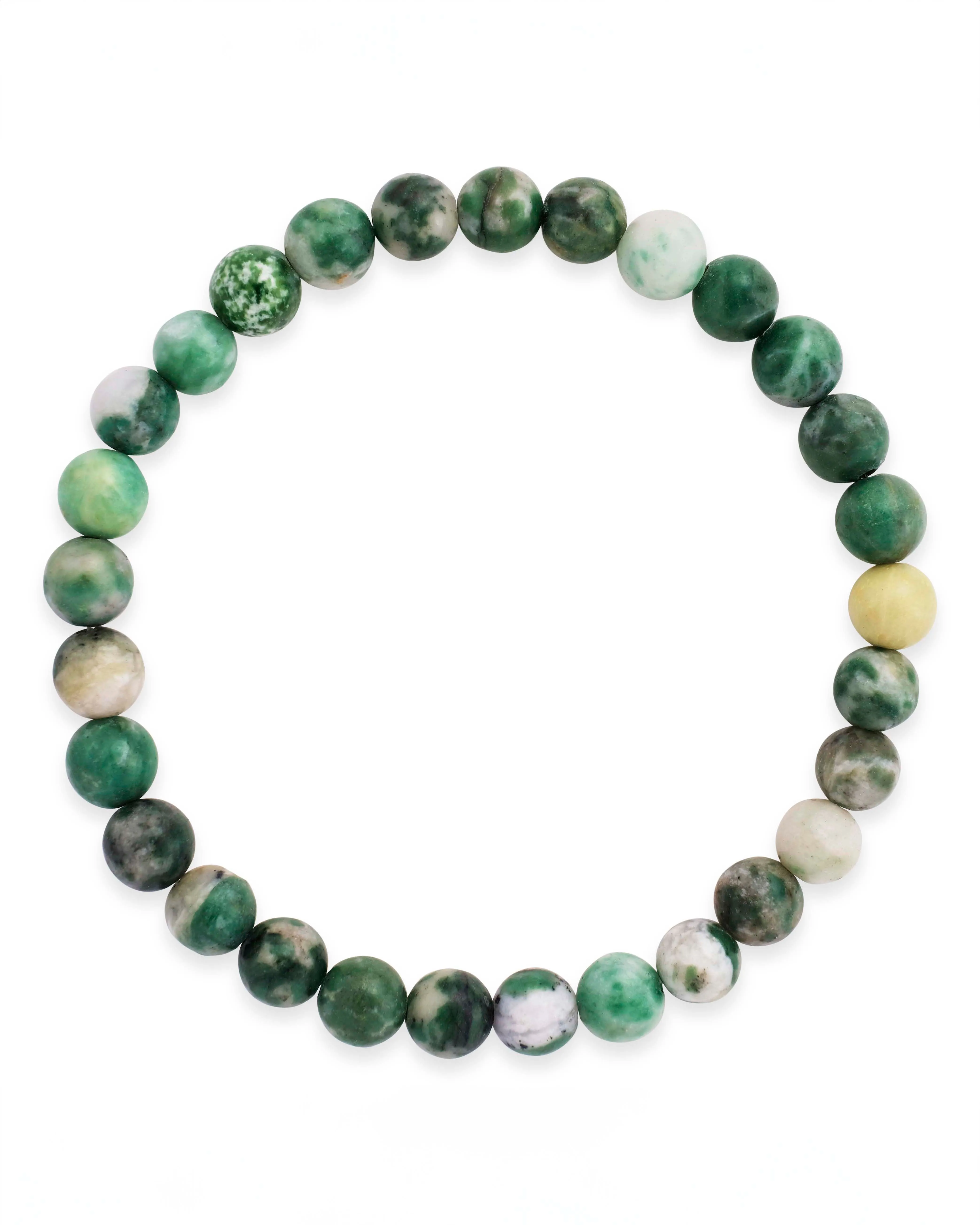 Jade Beaded Stretch Bracelet