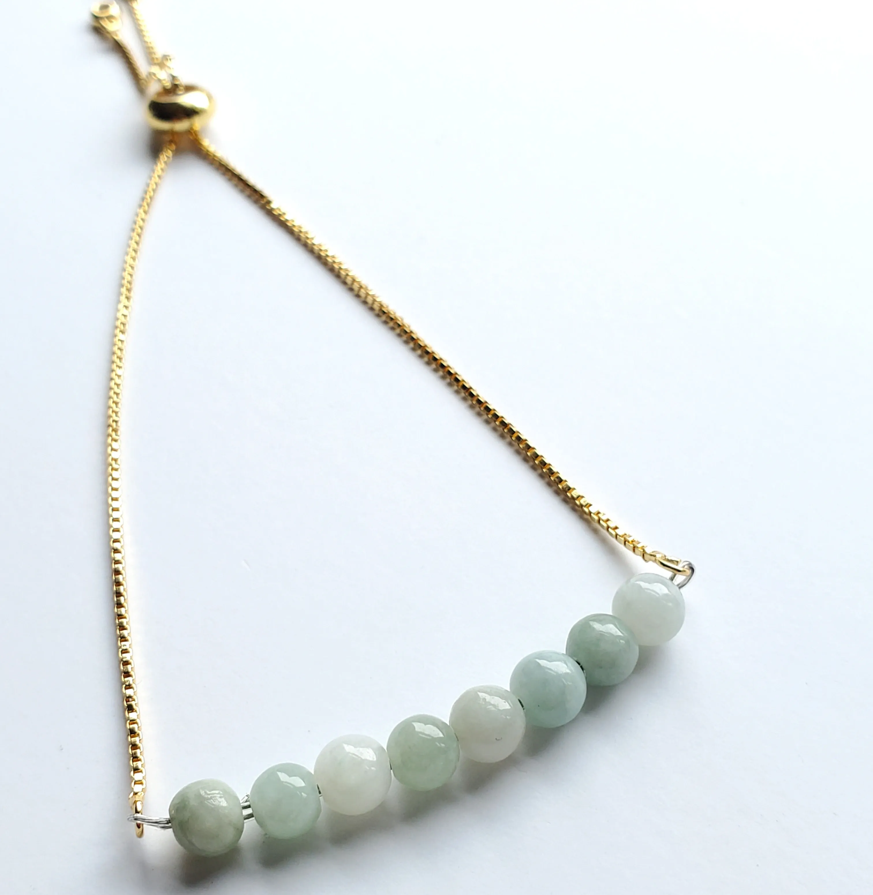 Jade Gemstone Adjustable Bracelet - 2 Styles