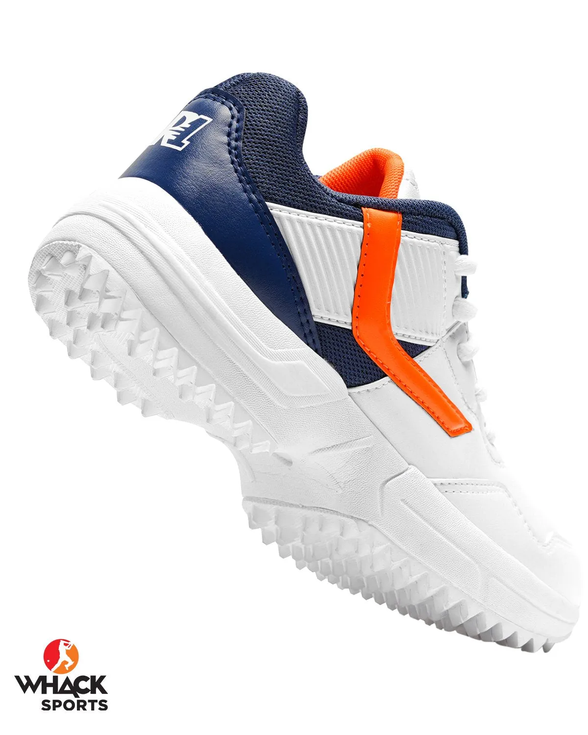 Jazba R1 Junior - Rubber Cricket Shoes - Navy/Orange