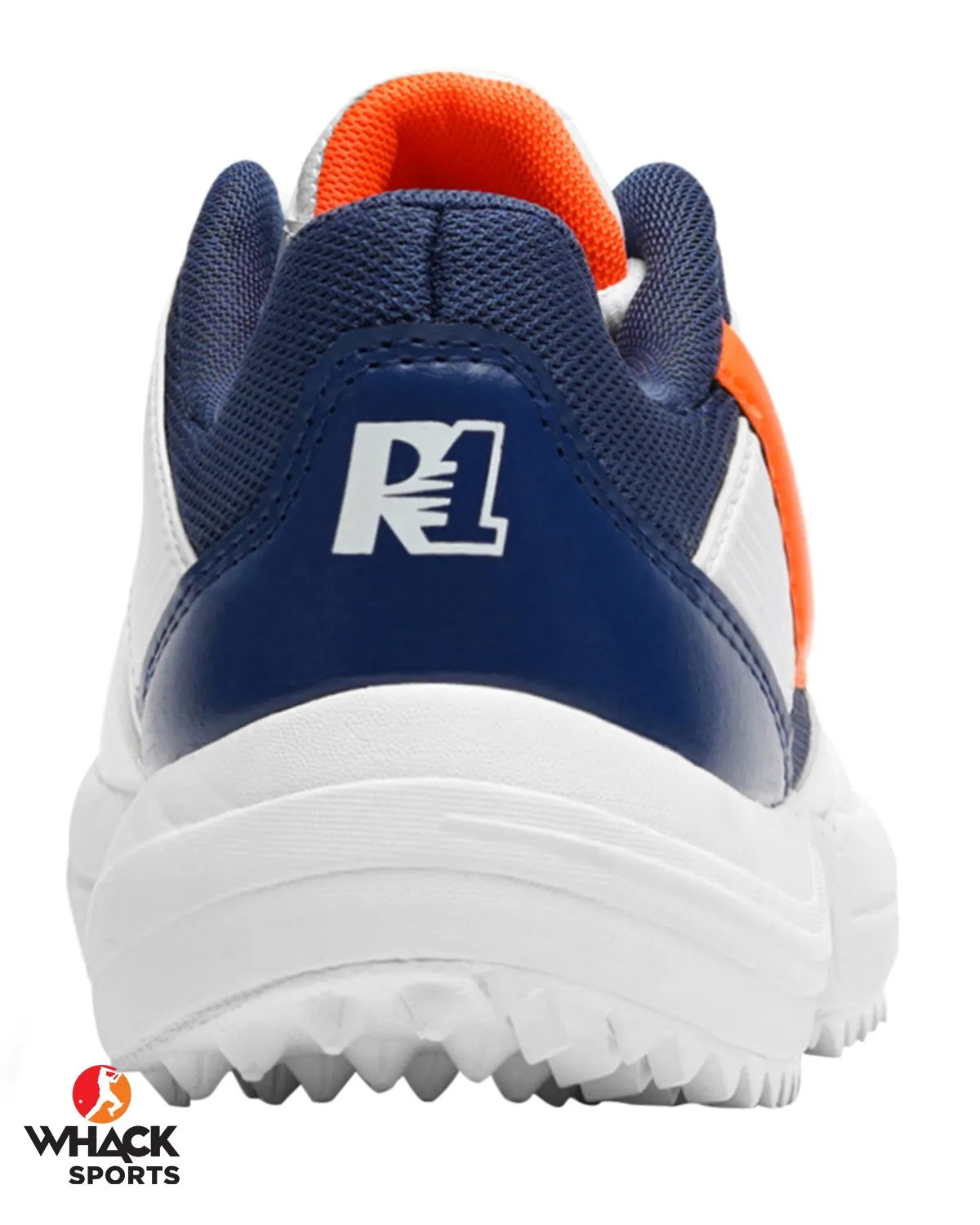 Jazba R1 Junior - Rubber Cricket Shoes - Navy/Orange