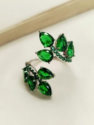 Jhalaka Green American Diamond Finger Ring